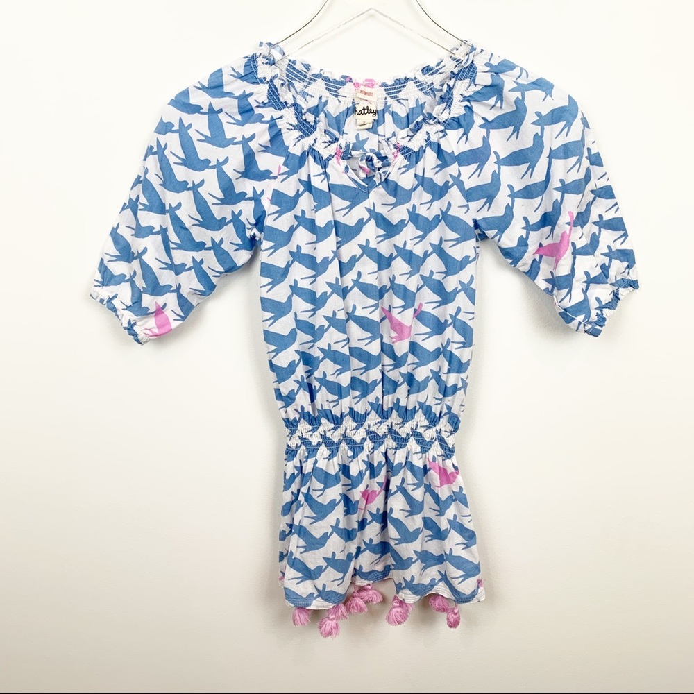 Hatley | Seal Print Smocked Voile Beach Dress